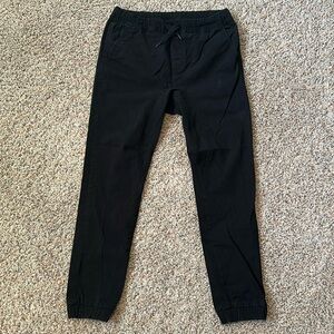 Southpole Black Stretch Twill Joggers. Size Medium